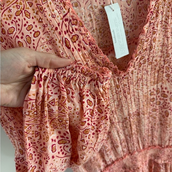 Poupette St Barth Ilona Mini Dress - Pink Print - Size Medium - NWT - Picture 9 of 14